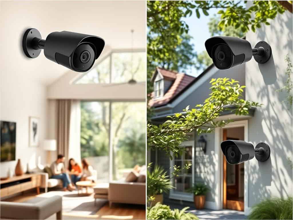 Innenkameras und Außenkameras für Sicherheit