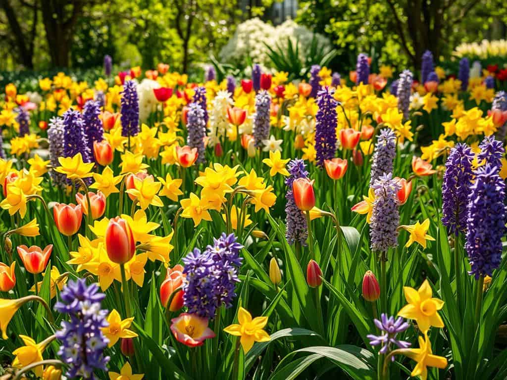 Frühlingsblumen im Garten